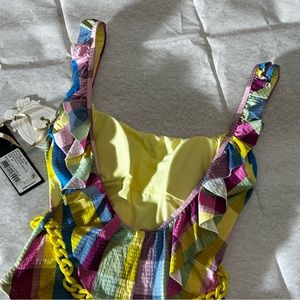 Short Plissé à Ceinture Gianni Bini - Imprimé Carreaux Rose - Taille XL - Neuf Avec étiquettes